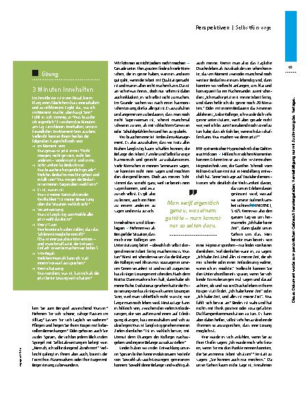 Vorschauseite 2: Selbstfürsorge aus hypnosystemischer Sicht – Geht es Ihnen gut?