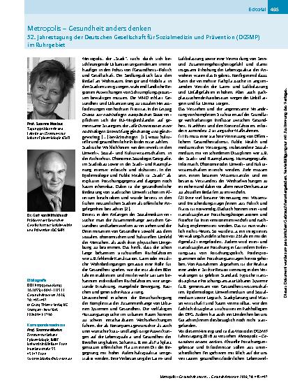 Vorschauseite 1: Metropolis – Gesundheit anders denken