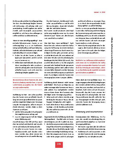 Vorschauseite 2: Wenn der Patient nicht will - Was tun bei Transportverweigerung?