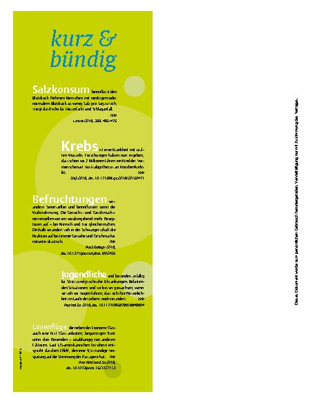 Vorschauseite 1: kurz & bündig