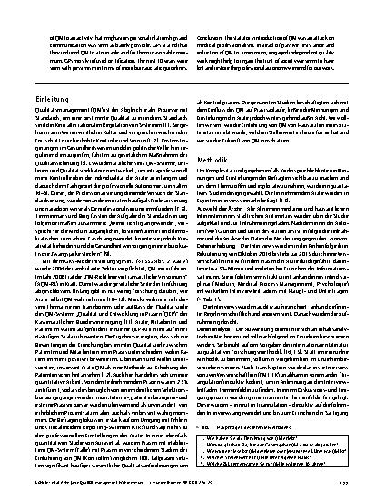 Vorschauseite 2: Zehn Jahre Qualitätsmanagement: Wahrnehmung und Stellenwert aus Sicht von Hausärzten in einem Ärztenetz