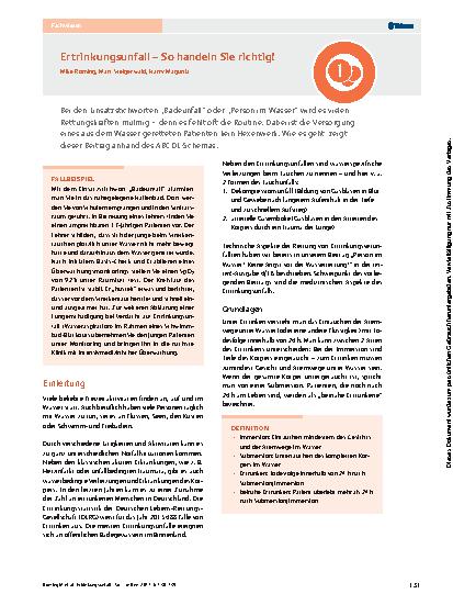 Vorschauseite 2: Ertrinkungsunfall – So handeln Sie richtig!