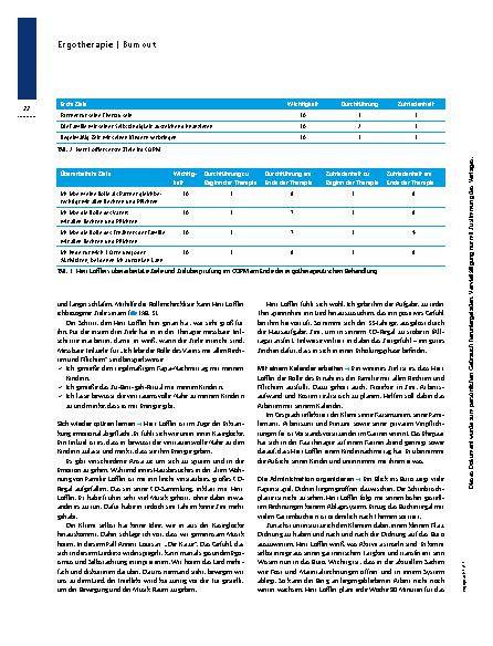Vorschauseite 5: Ergotherapie bei Burnout – Den Energietank auffüllen