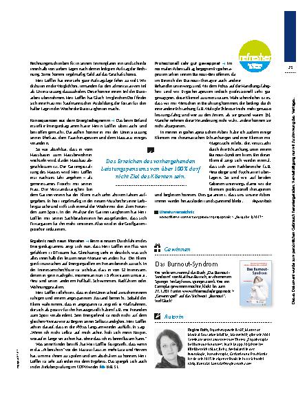 Vorschauseite 6: Ergotherapie bei Burnout – Den Energietank auffüllen