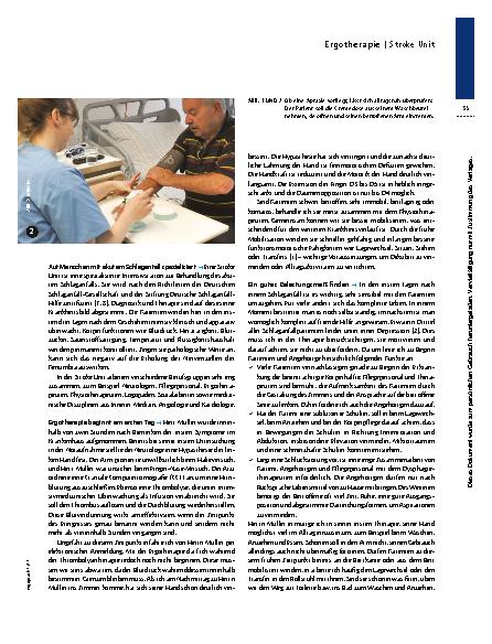 Vorschauseite 2: Ergotherapie auf der Stroke Unit – Jeder Tag ist neu