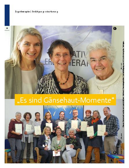 Vorschauseite 1: Zertifizierungskurs: Implementierung von betätigungs- und klientenzentrierter Ergotherapie – „Es sind Gänsehaut-Momente“