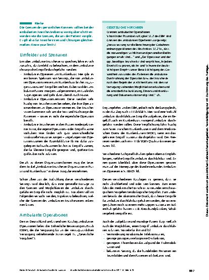 Vorschauseite 2: Ambulante Anästhesie: Grenzen und Möglichkeiten