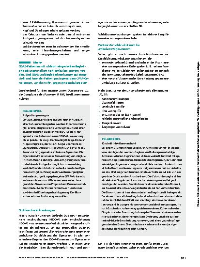 Vorschauseite 6: Ambulante Anästhesie: Grenzen und Möglichkeiten