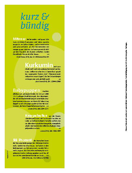 Vorschauseite 1: kurz & bündig
