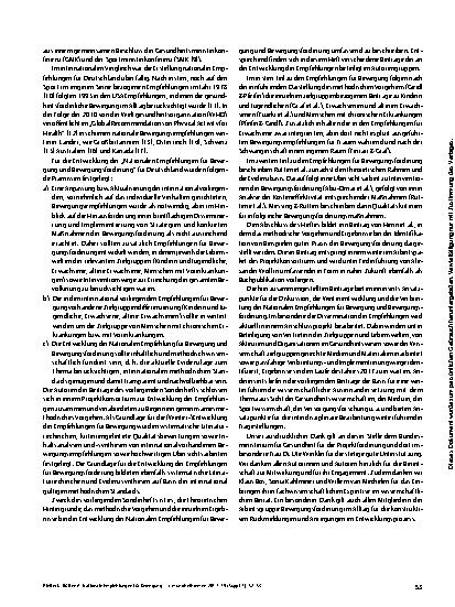 Vorschauseite 2: Nationale Empfehlungen für Bewegung und Bewegungsförderung