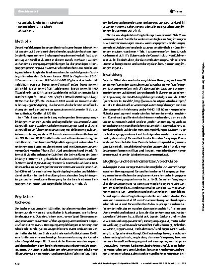 Vorschauseite 2: Empfehlungen für körperliche Aktivität und Inaktivität von Kindern und Jugendlichen – Methodisches Vorgehen, Datenbasis und Begründung