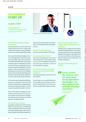 Vorschauseite 1: Steckbrief Start-Up: Supedio GmbH