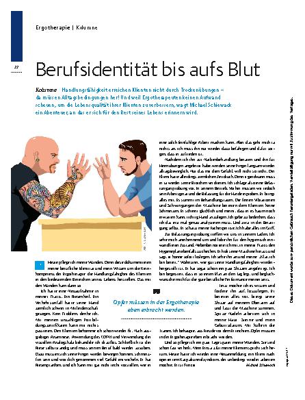 Vorschauseite 1: Kolumne – Berufsidentität bis aufs Blut