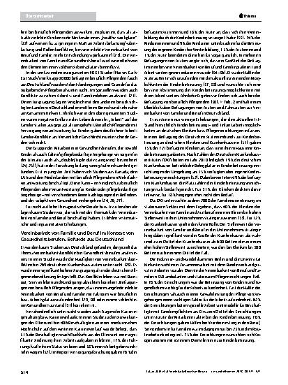 Vorschauseite 4: Vereinbarkeit von Familie und Beruf bei Beschäftigten im Gesundheitswesen als Handlungsfeld der Versorgungsforschung