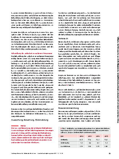 Vorschauseite 5: Rationaler Einsatz von Antiinfektiva: Erfahrungen mit Antibiotic Stewardship