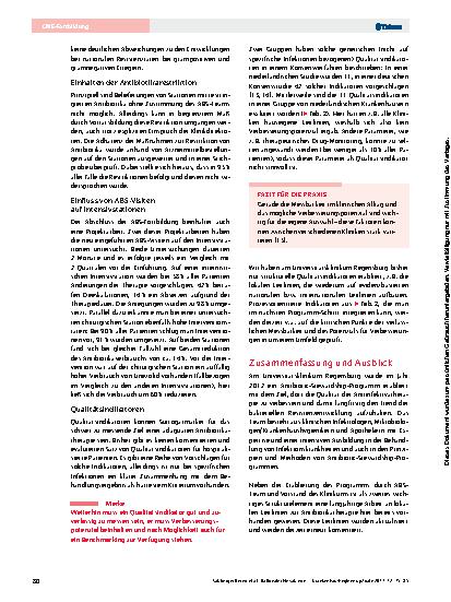 Vorschauseite 6: Rationaler Einsatz von Antiinfektiva: Erfahrungen mit Antibiotic Stewardship