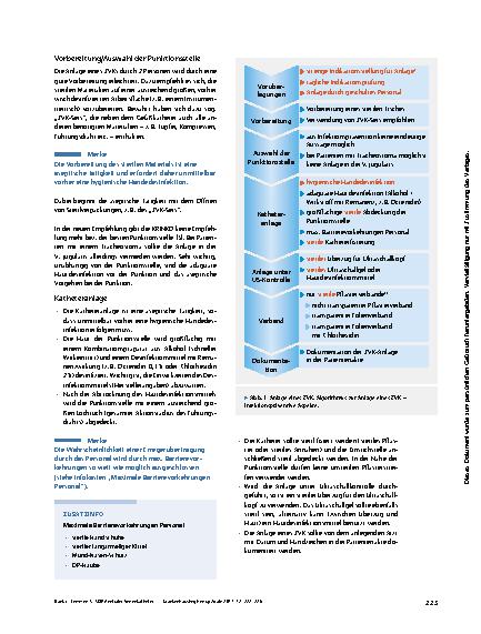 Vorschauseite 2: SOP Zentraler Venenkatheter (ZVK) – Anlage und Pflege