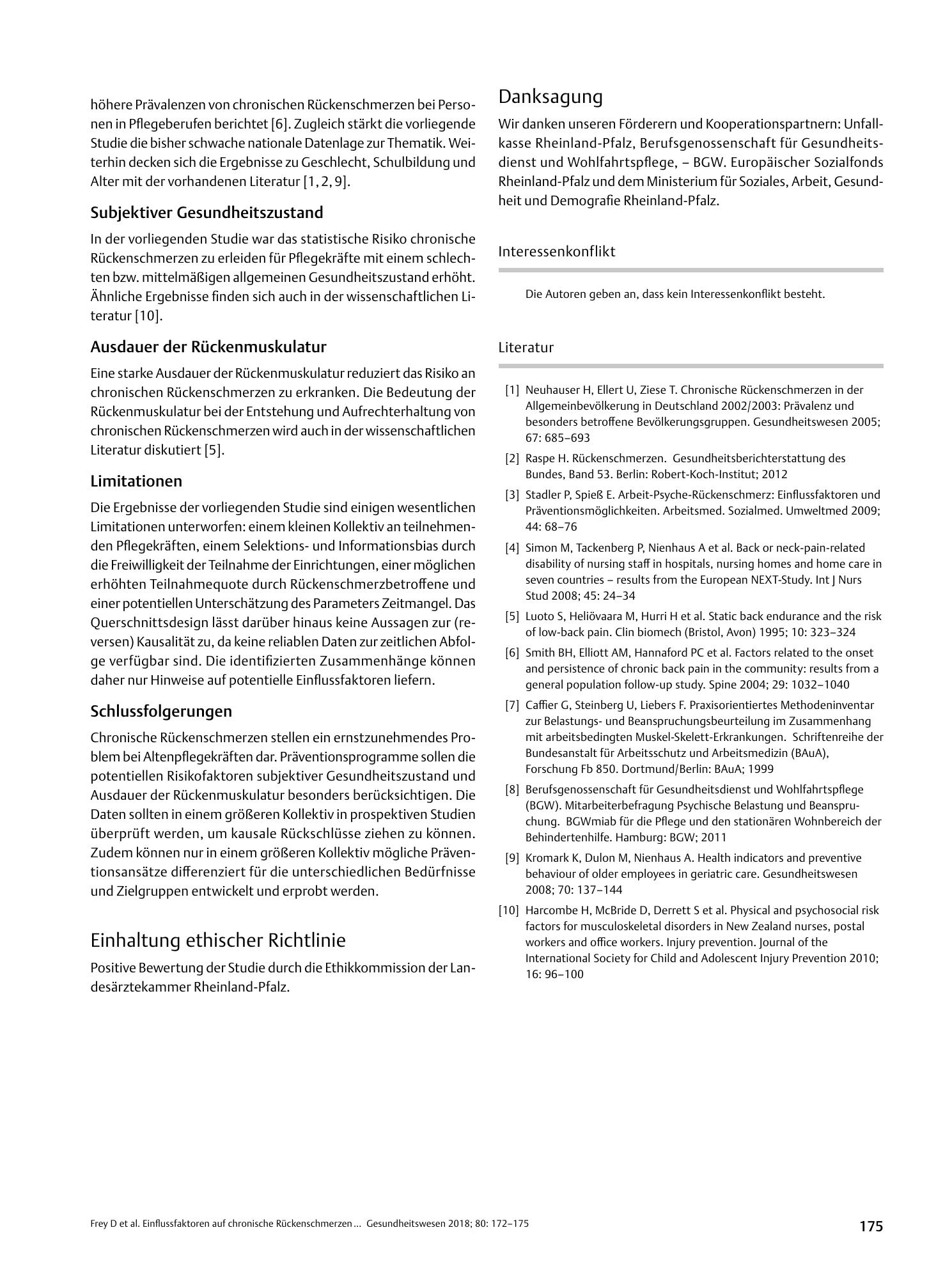 Vorschauseite 4: Einflussfaktoren auf chronische Rückenschmerzen bei Pflegekräften in der Altenpflege in Rheinland-Pfalz