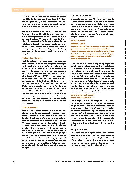Vorschauseite 4: Wundinfektionen – Infektionsprävention in Unfallchirurgie und Orthopädie
