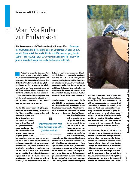 Vorschauseite 1: Ein Assessment auf Gütekriterien hin überprüfen – Vom Vorläufer zur Endversion