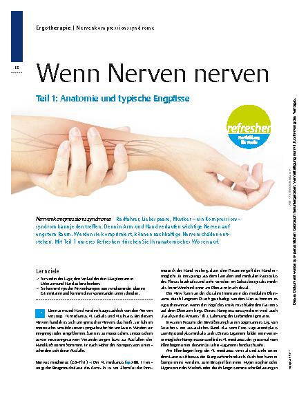 Vorschauseite 1: Nervenkompressionssyndrome – Wenn Nerven nerven