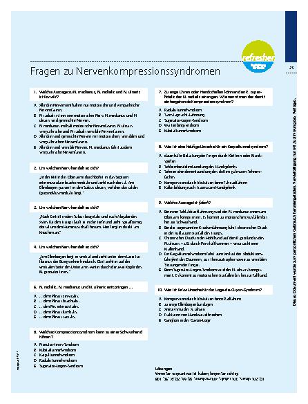 Vorschauseite 6: Nervenkompressionssyndrome – Wenn Nerven nerven