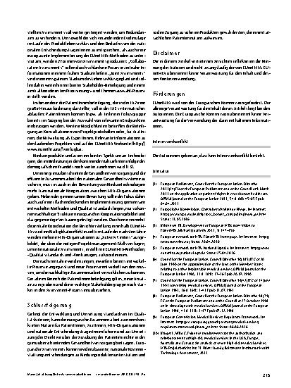 Vorschauseite 6: Europäische Zusammenarbeit in der Bewertung von Medizinprodukten – ein Schritt zur grenzüberschreitenden Gesundheitsversorgung