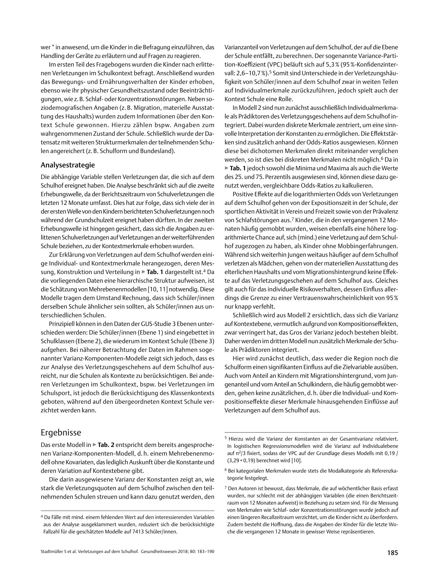 Vorschauseite 3: Verletzungen auf dem Schulhof – Eine Analyse individueller und kontextueller Faktoren