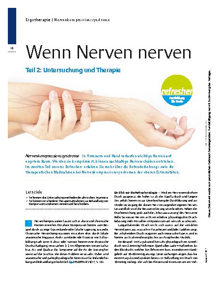 Vorschauseite 1: Nervenkompressionssyndrome – Wenn Nerven nerven