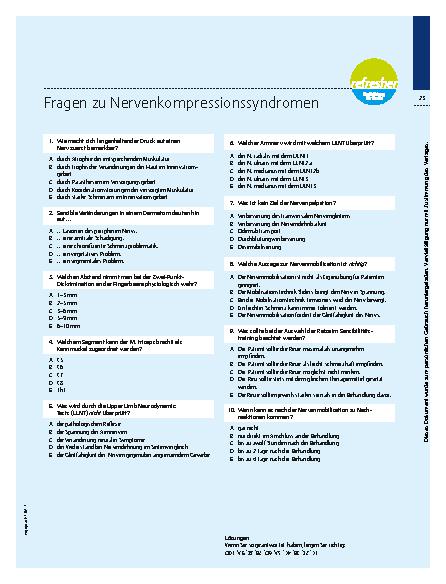 Vorschauseite 6: Nervenkompressionssyndrome – Wenn Nerven nerven