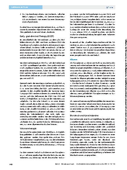 Vorschauseite 5: Behandlung der Sepsis und des septischen Schocks – die neuen Leitlinien