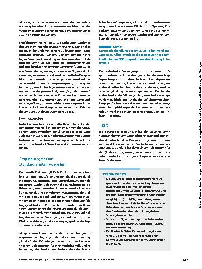 Vorschauseite 6: Behandlung der Sepsis und des septischen Schocks – die neuen Leitlinien