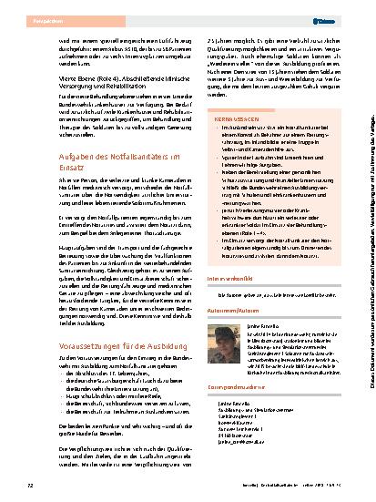 Vorschauseite 4: Der Notfallsanitäter im Sanitätsdienst der Bundeswehr