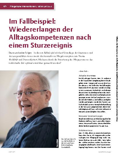 Vorschauseite 1: Im Fallbeispiel: Wiedererlangen der Alltagskompetenzen nach einem Sturzereignis
