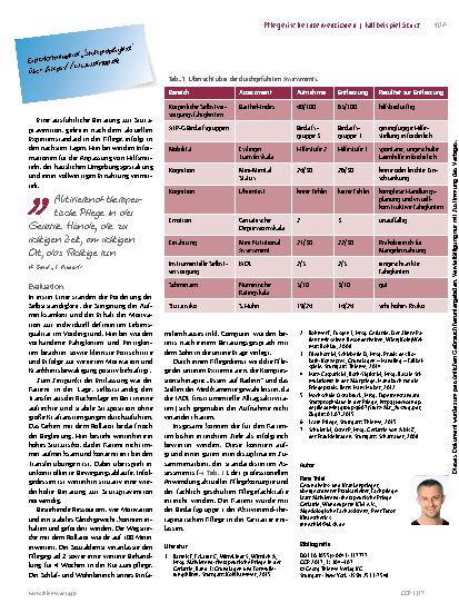 Vorschauseite 4: Im Fallbeispiel: Wiedererlangen der Alltagskompetenzen nach einem Sturzereignis