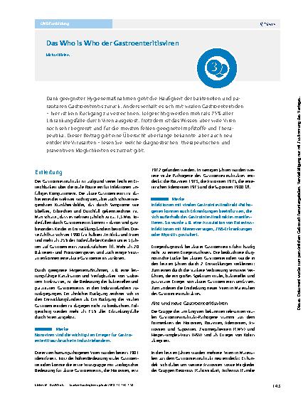 Vorschauseite 3: Das Who is Who der Gastroenteritisviren