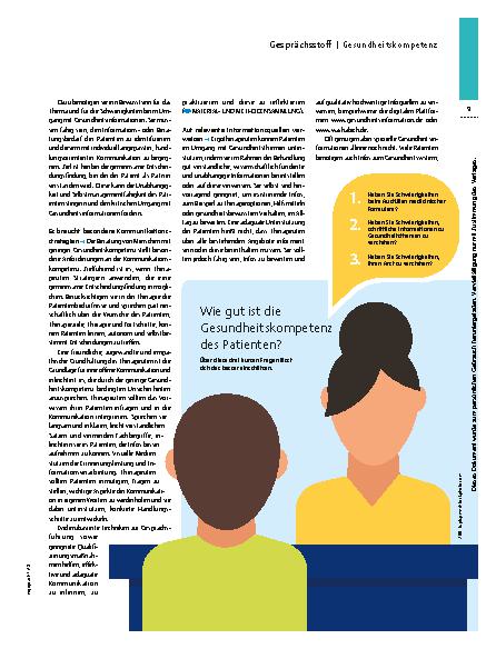 Vorschauseite 2: Gesundheitskompetenz – Ergos haben Schlüsselrolle