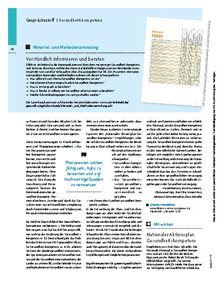Vorschauseite 3: Gesundheitskompetenz – Ergos haben Schlüsselrolle