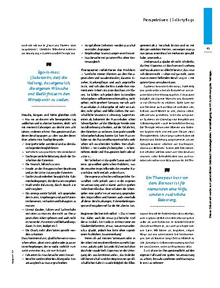 Vorschauseite 2: Selbstwerttraining für Therapeuten – Ein Credo für den Egoismus