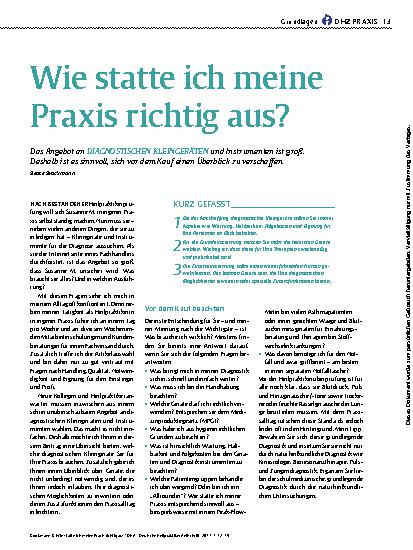 Vorschauseite 2: Wie statte ich meine Praxis richtig aus?