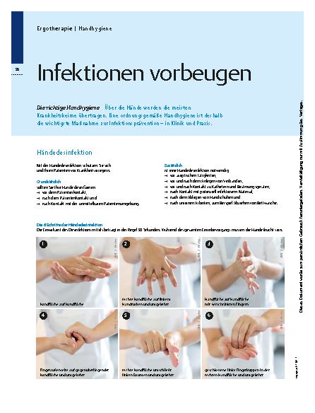 Vorschauseite 1: Die richtige Handhygiene – Infektionen vorbeugen