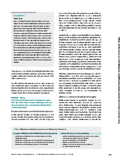 Vorschauseite 5: Placeboeffekte in der Akutschmerztherapie