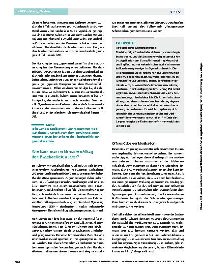 Vorschauseite 6: Placeboeffekte in der Akutschmerztherapie