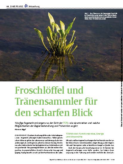 Vorschauseite 1: Froschlöffel und Tränensammler für den scharfen Blick