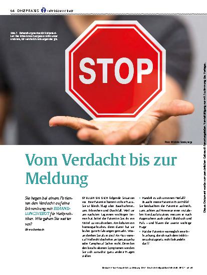 Vorschauseite 1: Vom Verdacht bis zur Meldung