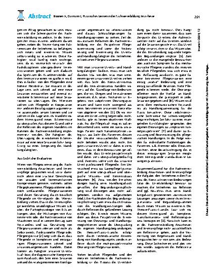 Vorschauseite 2: Praxisnahes Lernen in der Fachweiterbildung Anästhesie- und Intensivpflege