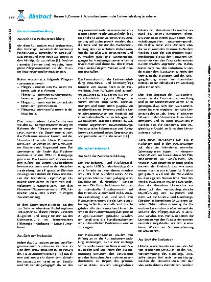 Vorschauseite 3: Praxisnahes Lernen in der Fachweiterbildung Anästhesie- und Intensivpflege