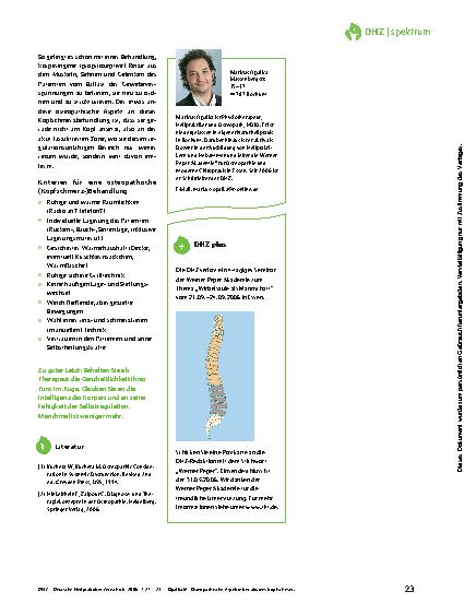 Vorschauseite 3: Osteopathische Aspekte bei akutem Kopfschmerz