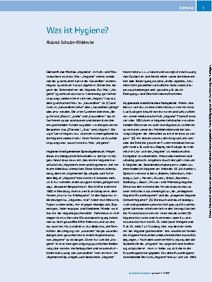 Vorschauseite 1: Was ist Hygiene?