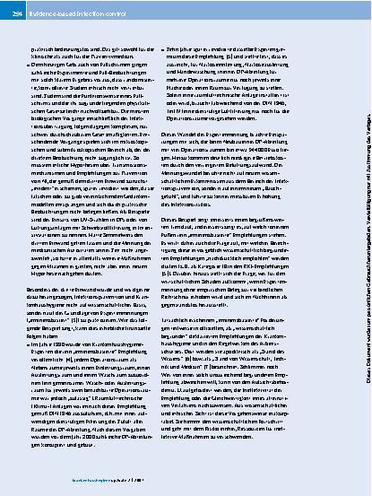 Vorschauseite 2: Evidence-based infection control - Vom Nachweis der Effektivität infektionspräventiver Maßnahmen